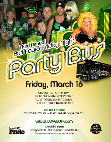 Event Buff Faye's St. Patty Friday Night Party Bus