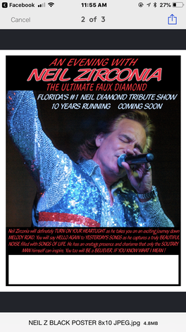 Event Neil Zirconia Neil Diamond Tribute