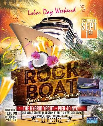 Event Rock The Boat Labor Day Wkd Party Dance Cruise NYC Hornblower Hybrid Yacht New York