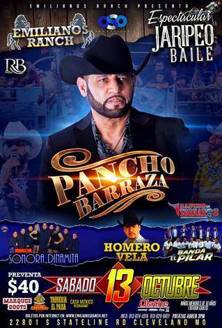 Event Pancho Barraza Gran Jaripeo Baile y Concierto @ Emiliano's Ranch Arena