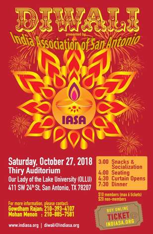 Event India Association of San Antonio (IASA) DIWALI 2018