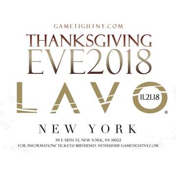 Event Lavo NY Thanksgiving Eve party 2018