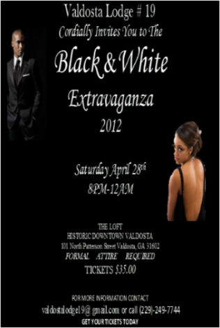 Event Valdosta Lodge 19's Black & White Extravaganza