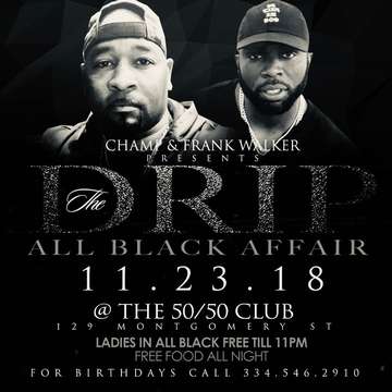 Event Champ and Frank Walker All Black Party