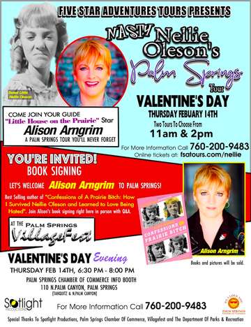 Event NASTY Nellie Oleson's Palm Springs Tour with celebrity "Alison Arngrim"11a-2p,
