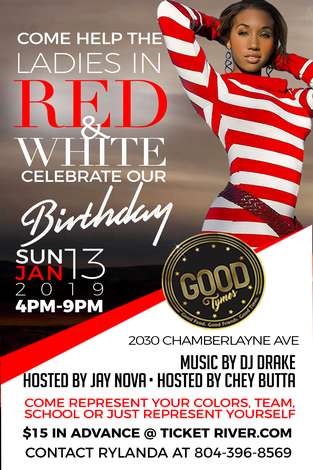 Event Ladies in RED & WHITE Birthday Celebration!