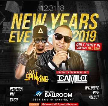 Event New Years Eve 2019 DJ Camilo Live At Melrose Ballroom