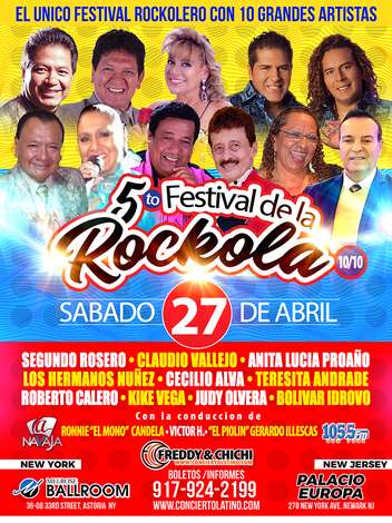 Event FESTIVAL DE LA ROCKOLA 2019 EN NEW JERSEY