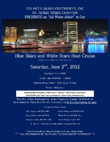 Event Blue Skies and White Stars Boat Cruise