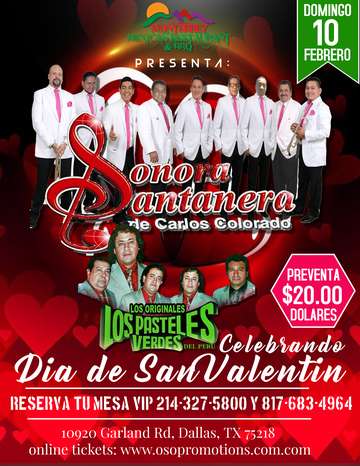 Event Cena y Baila con La Sonora Santanera y Los Pasteles Verdes