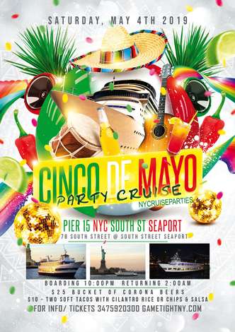 Event NYC Cinco de Mayo Yacht Party Cruise at the Hornblower Pier 15
