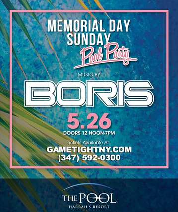 Event Boris MDW Sunday Daylife Harrahs Pool Party Atlantic City 2019