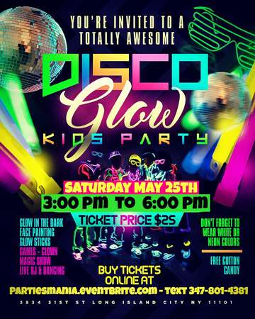 Event Disco Glow Kids Party