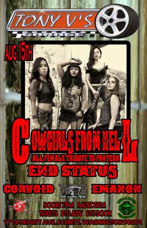 Event Cowgirls From Hell at Tony V's Garage Everett WA