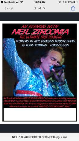 Event Neil Diamond Tribute W Neil Zirconia has 