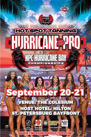 Event 4TH ANNUAL WINGS OF STRENGTH PRESENTS IFBB PROFESSIONAL LEAGUE HOT SPOT TANNING HURRICANE PRO & 19TH ANNUAL NPC HURRICANE BAY CHAMPIONSHIPS NATIONAL QUALIFIER & 19TH ANNUAL NPC TYPHOON BAY NATURALS