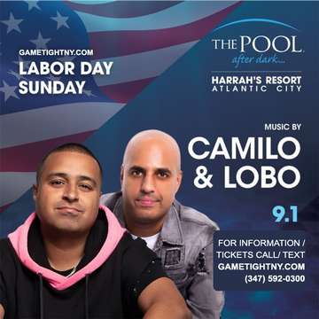Event Dj Camilo & Dj Lobo Harrahs Pool Party Labor Day Sunday