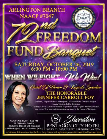 Event Arlington Branch NAACP #7047, 72nd Freedom Fund Banquet