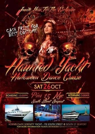 Event Hornblower Serenity Halloween Cruise at Pier 15 NYC South st Seaport