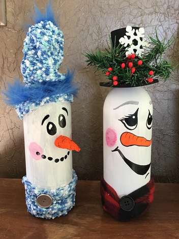 Event Bottle Scarecrow or Snowman