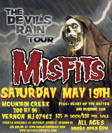 Event THE MISFITS May 19th Vernon NJ