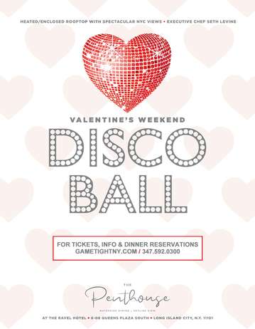 Event Ravel Penthouse 808 Valentine's Day Waterside Dining & Disco Ball 2020