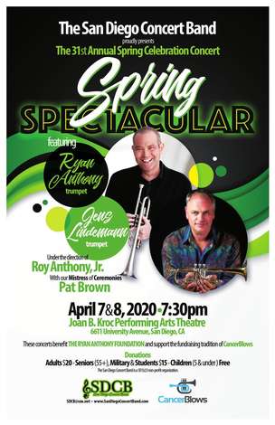 Event San Diego Concert Band - Spring Spectacular, featuring Ryan Anthony and Jens Lindemann