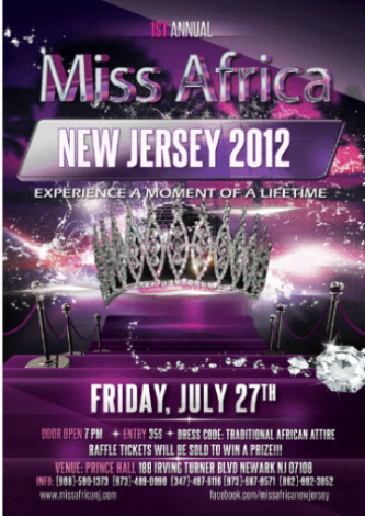 Event MISS AFRICA NEW JERSEY 2012