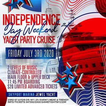 Event NYC Independence Day Weekend Yacht Party Cruise at Skyport Marina 2020