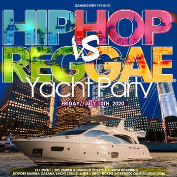 Event Manhattan Hip Hop vs. Reggae® Midnight Yacht Party at Skyport Marina Cabana 2020