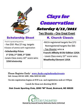 Event Clays for Conservation & Kay Church Classic Sporting Clays Shoot