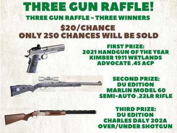 Event Medina County Ducks Unlimited 3 Gun Raffle Drawing June 3rd!