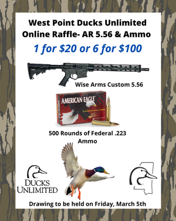 Event West Point DU Online Raffle- Custom Wise Arms 5.56 AR with 500 Rounds of Ammo