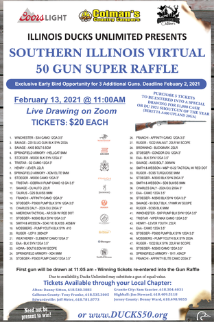 Event Southern Illinois Virtual 50 Gun Super Raffle - February 13th