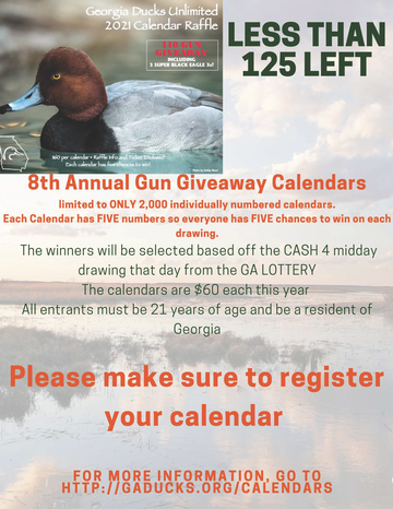 Event 2021 GA DU Firearm Calendar Raffle