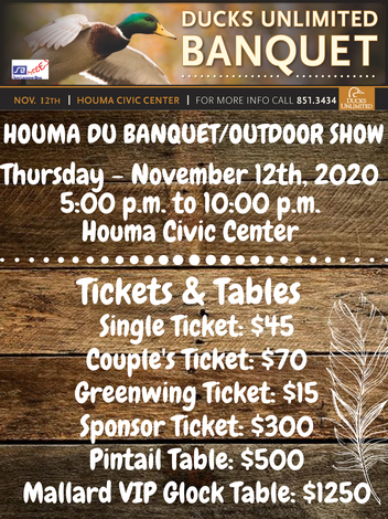 Event Houma Ducks Unlimited Banquet and Outdoor Show