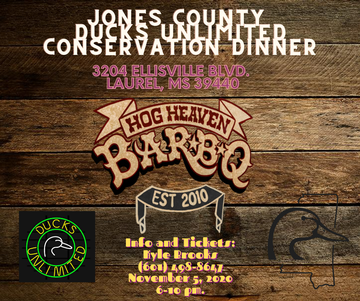 Event Jones County Dinner @ Hog Heaven BBQ- Laurel