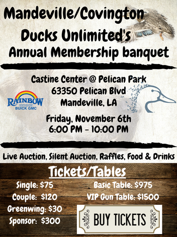 Event Mandeville/Covington Ducks Unlimited Banquet