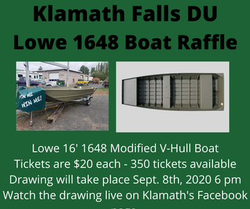 Event Klamath Falls Boat Raffle - 16' Lowe 1648 Modified V-Hull!
