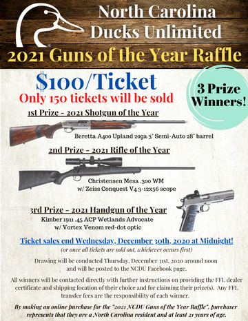 Event NCDU 2021 Guns of the Year Raffle