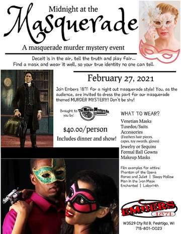 Event Masquerade Mystery Dinner Theatre