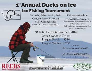 Event Ducks On Ice - Ice Fishing Tournament - Canyon Ferry Reservoir