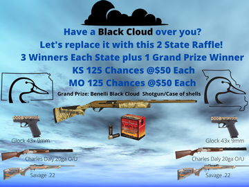 Event MOKAN Benelli Black Cloud Online Raffle - Plus 3 Guns