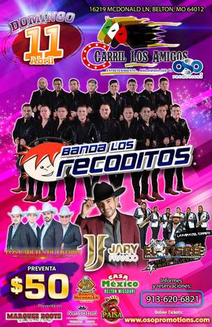 Event Banda Los Recoditos - Homero Guerrero Tercero - Jary Franco - El Tigre