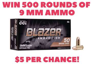 Event 500 Rounds of 9 MM Raffle!  Sales End April 8th!