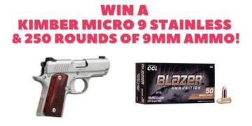 Event Win a Kimber Micro 9 Stainless and 250 Rounds of 9 MM Ammo!