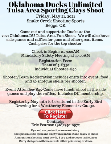 Event Tulsa Area Sporting Clays Shoot-Beggs