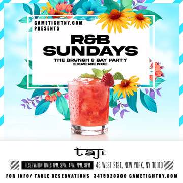Event R&B Sundays Bottomless Brunch Experience at Taj Lounge