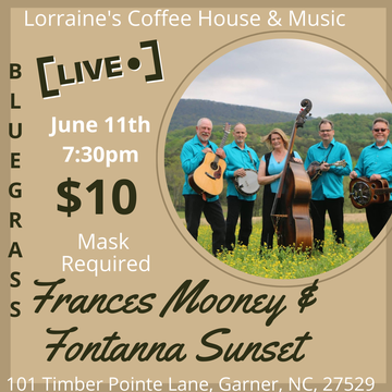 Event Frances Mooney & Fontanna Sunset, $10 Cover, Bluegrass