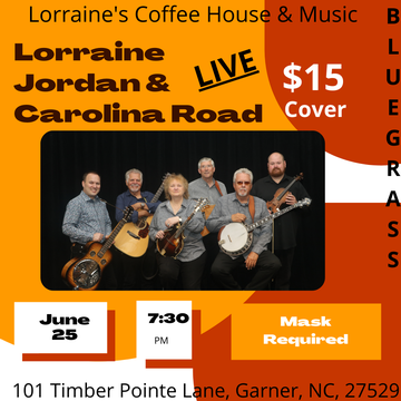 Event Lorraine Jordan & Carolina Road, $15 Cover, Bluegrass